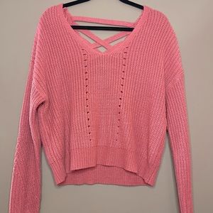 Pink knit sweater Aeropostale Size Medium